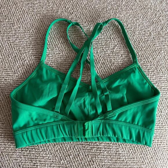 Aerie offline kelly green ribbed sports bra - Size Small - Picture 3 of 4